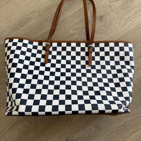 Michael Kors Navy Checkered Bag - Picture 3 of 3